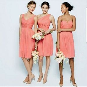 J. Crew One Shoulder Silk Chiffon Formal Dress!